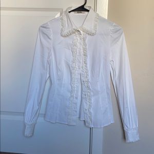 Authentic Prada dress shirt ruffles IT38 US2